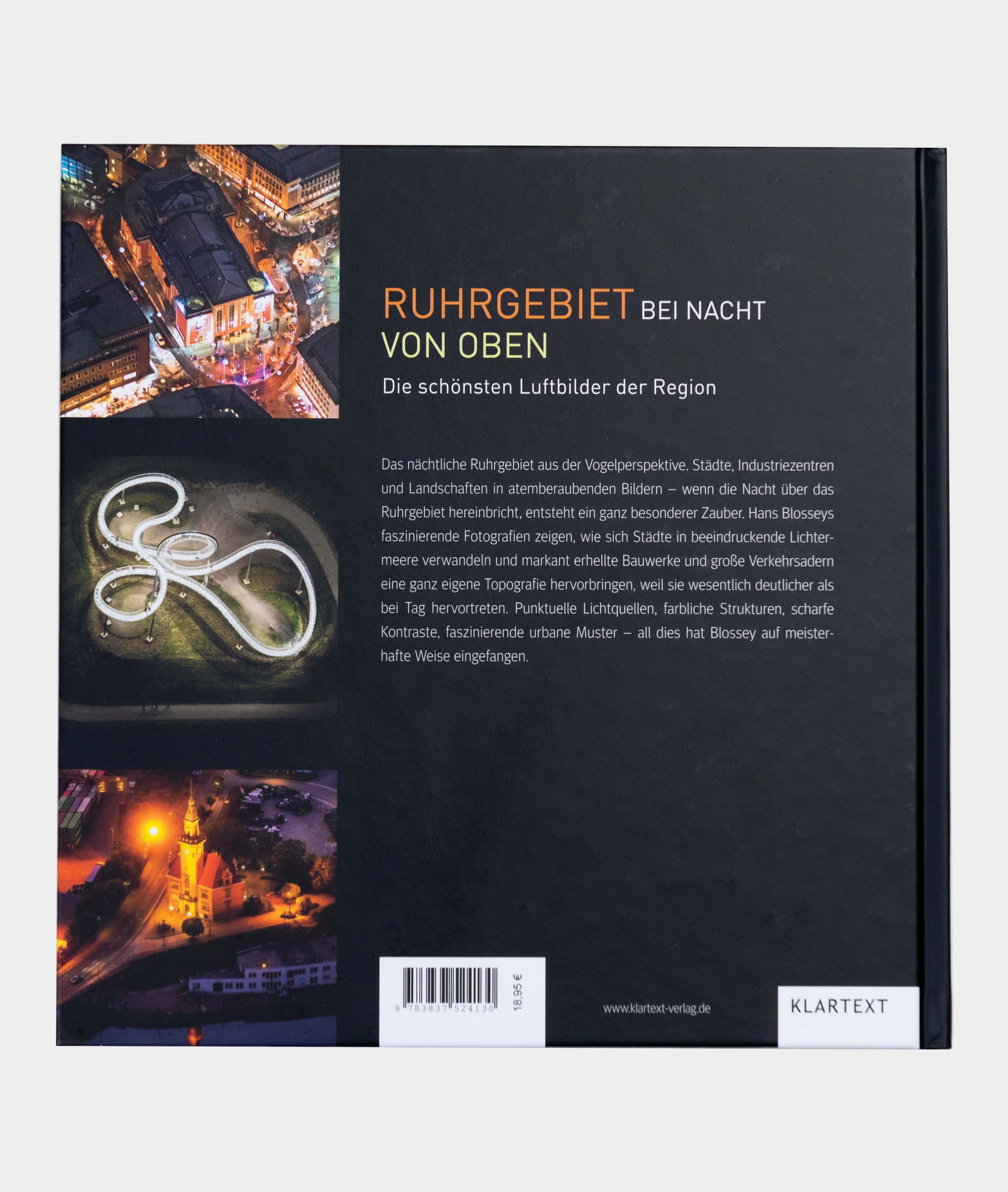 Ruhrgebiet bei Nacht von oben